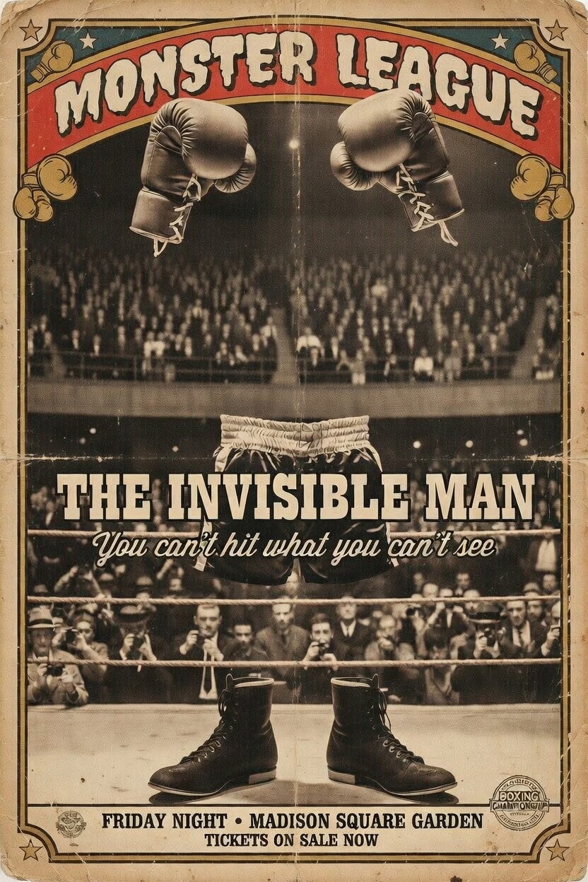 Invisible Man Monsters League Tshirt