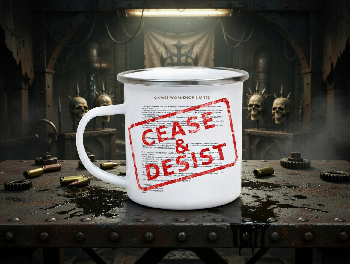 Chudhammer 50K Cease ansd Desist Camping Mug
