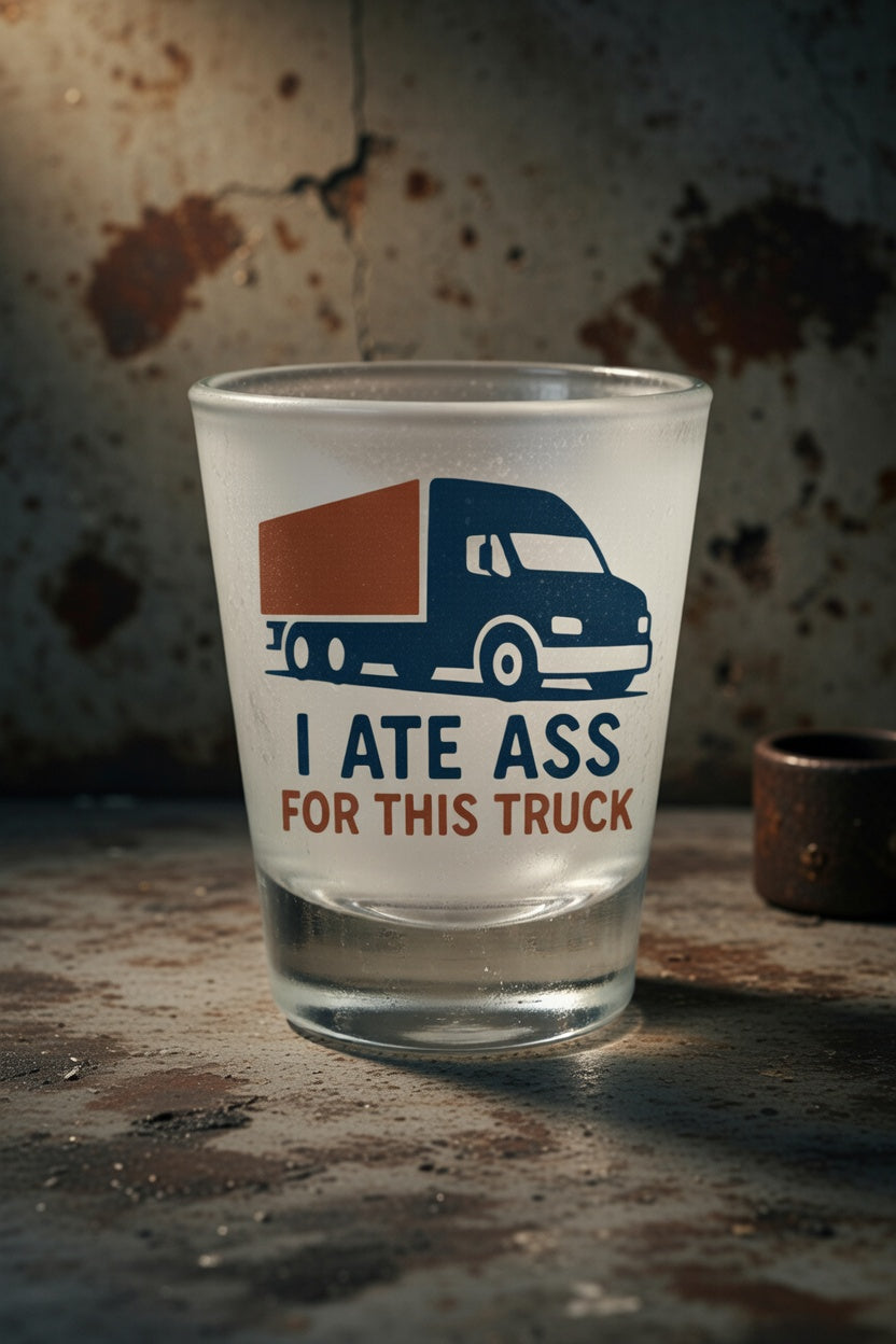 I ate ass for this truck shotglass