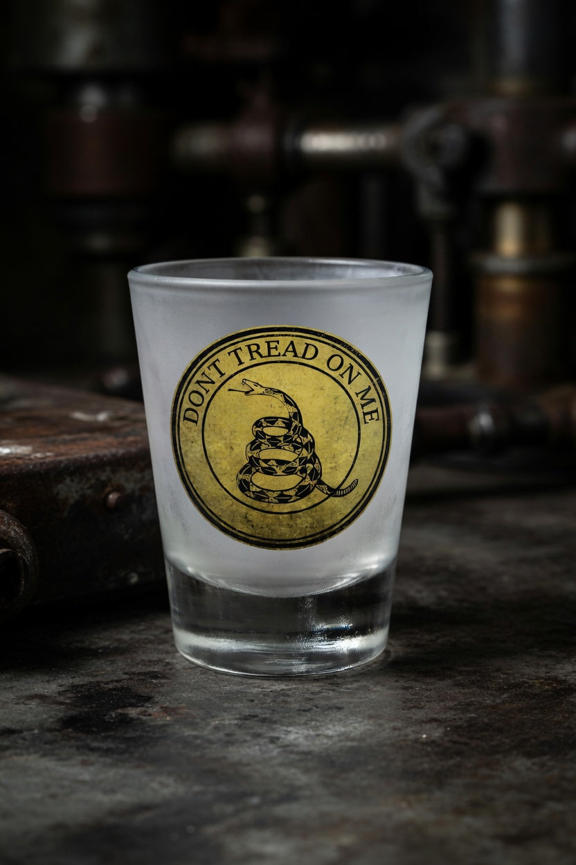 Don't tread on me shotglass