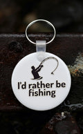 I'd rather be fishing Keychain