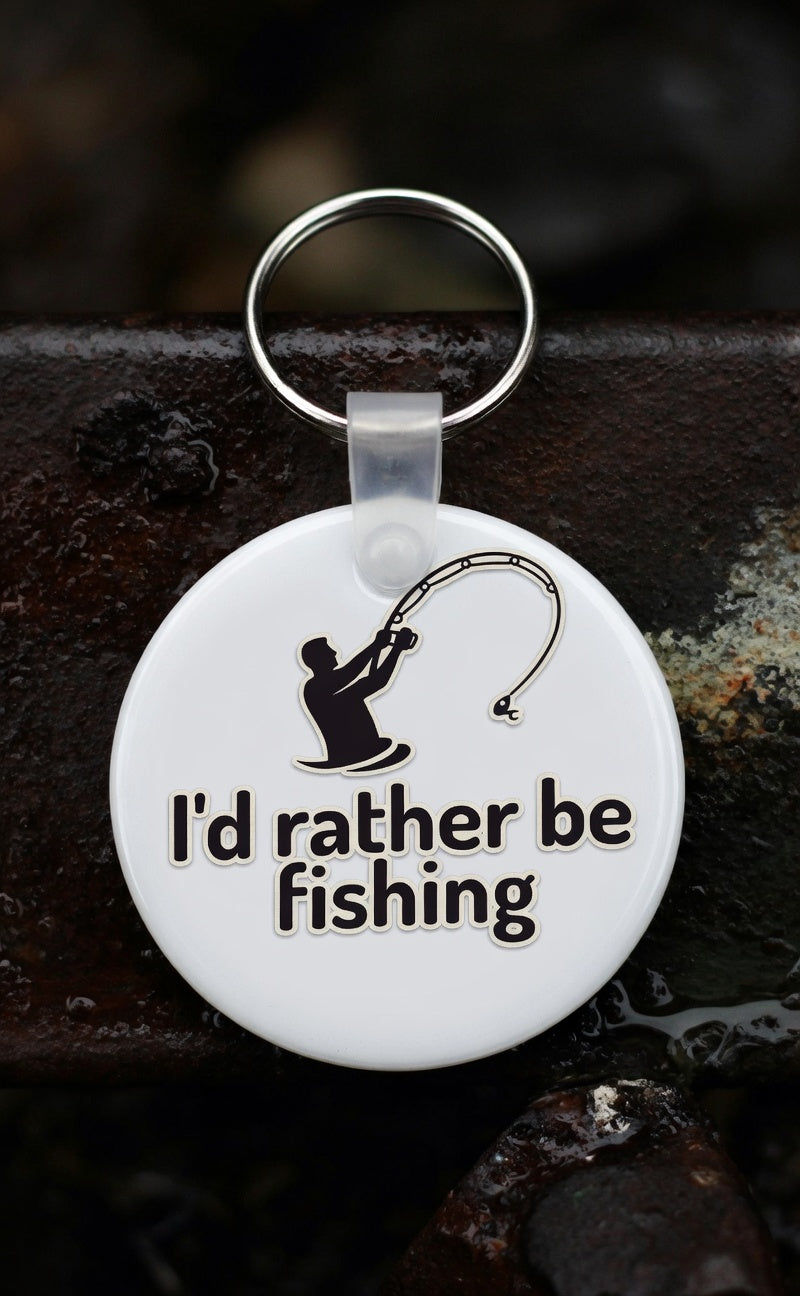 I'd rather be fishing Keychain